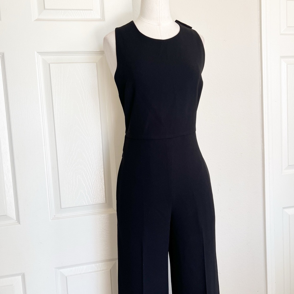 THEORY Black Crisscross Straps Jumpsuit - Picture 4 of 11